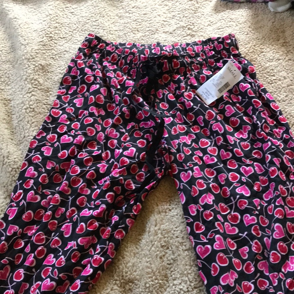 Small never worn cherry pajama pants
